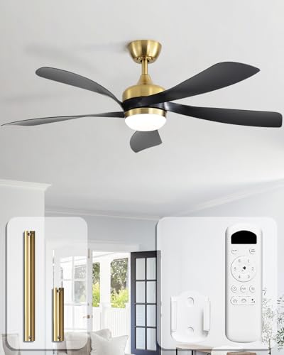 Sofucor Modern Ceiling Fan Light Indoor/outdoor Gold