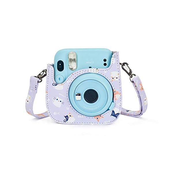 Phetium Sofortbildkamera-Schutzhülle, kompatibel mit Mini 11, PU-Leder-Tasche mit Tasche und verstellbarem Schultergurt… – Bild 5