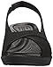 Crocs Women's Leigh Ann Slingback Wedge Sandal, black/black, 8 M US