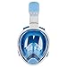 Zeeshy Full Face Snorkel Mask, 180º Panoramic View Diving Scuba Mask Easy breath with Anti-Fog and Anti-Leak with Adjustable Head Straps Design for Adults,Youth,kids ( BLUE-XS/S )