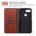 Google Pixel 3 Case,RUIHUI Leather Wallet Folding Flip Slim Protective Case Shell Cover with Card Slots,Kickstand Feature and Magnetic Closure for Google Pixel 3 2018,Brown