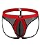 Legou Men Stretch See-Through Jockstrap Size L Color Red Black
