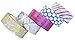 HipGirl Washi Tape Set, Decorative DIY Tape Washi Sticky Paper Masking Adhesive Craft Sticker Tape for Christmas, Thanksgiving and Birthday Gift Wrapping, Scrapbooking, Office Party Supplies, 5 Rolls