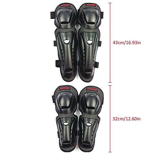 VOVI for SX032 Motorcycle Protective Gear Elbow Knee Guards Racing Titan Race Adult Knee Shin Anti-Fall Guard Off-Road Motorcycle Body Armor Anti-Shock Riding Knee Pads - Thumbnail 2