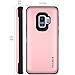 Galaxy S9, SKINU [Galaxy S9 Wallet Case] Galaxy S9 Charger Dual Layer Hidden Credit [S9 Card Case] Holder ID Slot Card Case with Inner USB Type C Adapter and Mirror for Galaxy S9 (2018) - Rose Gold