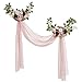 Ling's moment Arificial Arch Flower Set with Sheer Drape for Wedding Ceremony and Reception Backdrop Floal Arrangement Decoration