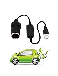 WYMECT USB A macho a 12 V encendedor de coche hembra escalonado cable convertidor 2 unidades), XZT001700-2PC