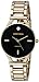 Armitron Women's 75/5334BKGP Diamond-Accented Dial Gold-Tone Bracelet Watch