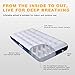 KingCamp Camping Air Mattress with Built-in Foot Pump Single/Double Tent Bed Luxury Comfort Inflatable Camping Mat Sleeping Pad Airbed Coil-Beam Technology
