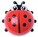 ChezMax Cute Cartoon Ladybug Toothbrush Holder Kids Wall Suction Cup Mount Toothbrush Holder Red