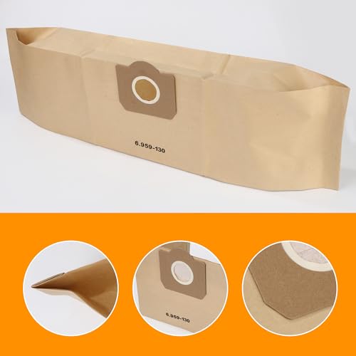 20 Pieces of Vacuum Cleaner Bags for Kärcher 6.959-130.0 Bags, WD3 Vacuum Cleaner Bag, Paper Filter Bags for WD3 1629 MV3 A2201/2204/2504/2554/2251/2604, Reusable Dust Bag