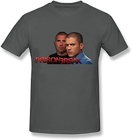 TangTee Men's prison break Lincoln Burrows and Michael Scofield Short T-shirt