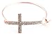 2 Pieces of Rose Goldtone Iced Out Cross Bangle Bracelet