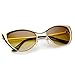zeroUV - Womens Fashion Full Metal Metallic Cat Eye Sunglasses