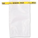 Nasco Whirl-Pak B00992WA Sample Bag, 180mm L x 95mm W, 0.076mm Thickness, 207ml Capacity (Box of 500)