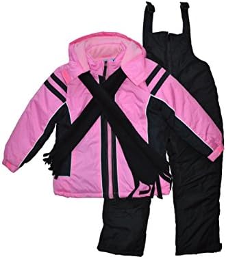 Snowsuits for Kids Girl's 3-Piece Fleece Lined Active Snowsuit (5-6, Pink)