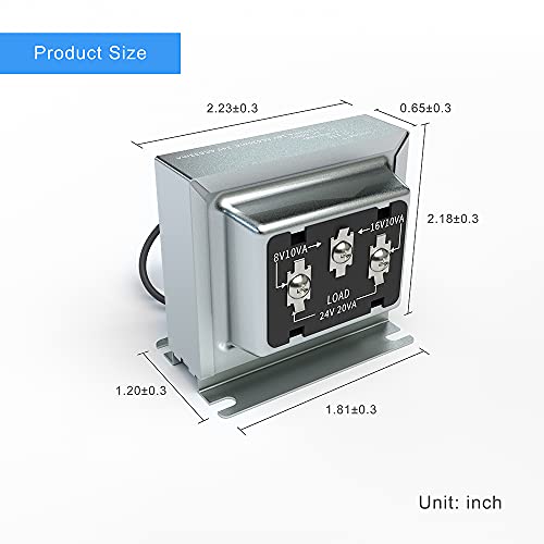 Doorbell Transformer 3TRAN TriVolt (8V 10VA, 16V 10VA or 24V 20VA