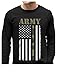 Big USA Army Flag - Gift for Soldiers, Veterans Military Long Sleeve T-Shirt X-Large Black