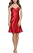 Avidlove Women's Nightshirts Satin Chemises Slip Sleepwear,Dark Red (FBA),Medium