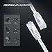 XINCA Cat6 Ethernet Cable 50 ft White Gigabit Flat Network LAN Cable with 25 pcs Cable Clips Snagless Rj45 Connectors for Computer/Modem/Router/X-Box Faster Than Cat5e/Cat5