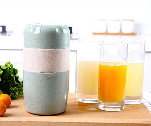 1PC Handheld Bottle Fruit Squeezer - Hand Juicer Citrus Orange Squeezer Manual Lid Rotation Press Reamer for Lemon Lime Grapefruit with Strainer and Container MZ