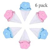 Reusable Top Loader Washing Machine Handy Lint Trap Debris Filter Mesh Pouch Dog Cat Pet Fur Remover Hair Catcher Washer Hair Catcher, 6 Pieces