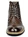 Bruno MARC BERGEN-01 Men's Formal Classic Lace Up Leather Lined Perforated Design Tall Ankle Oxford Boots DARK BROWN SIZE 9