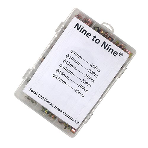 120 pcs Spring Band Type Action Fuel / Silicone Vacuum Hose Pipe Clamp Low Pressure Air Clip Clamp 7mm-17mm