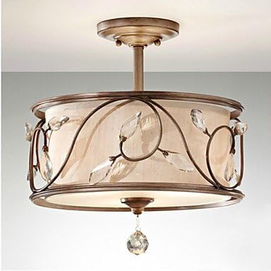 K9 cristal de empotrado, 3 luz, diseño de American Iron pintura de tela