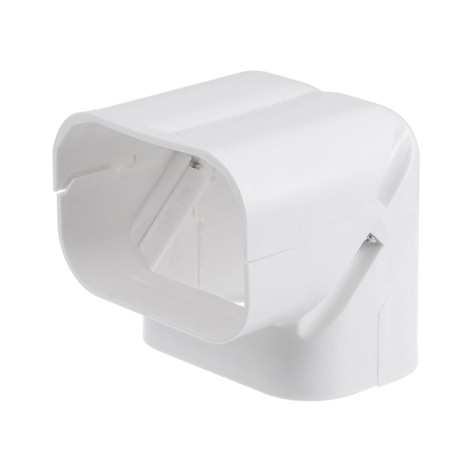 PATIKIL 4" PVC Decorative Line Cover, 90°Elbow Tubing Parts Accessories for Air Conditioner Central AC Heat Pump, White