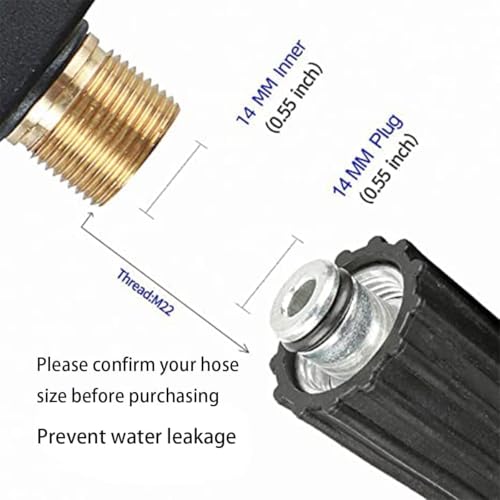 High Pressure Washer Gun 4350 PSI with 7 Nozzles, Quick Connect, Compatible with Kärcher K1-K7, Fitting M22 14 mm and Quick Connector 1/4" (Pressure Cleaning Gun)