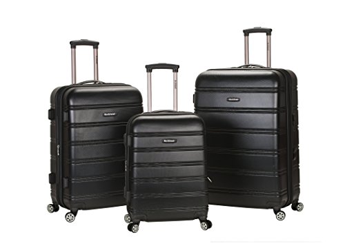 Rockland Luggage Melbourne 3 Piece  Set, Black, Medium