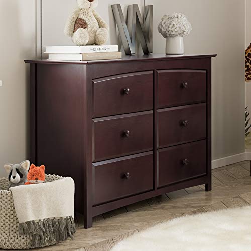 Storkcraft Kenton 6 Drawer Double Dresser (Espresso) Dresser for Kids