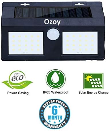 Zofey Motion Sensor Waterproof and Weather Resistance 40 LED Solar Light Garden White Light
