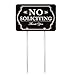 Kichwit No Soliciting Sign for House with Stakes, 12 x 8 Inch/21 Inch High, Aluminum Yard Sign for Home, No Solicitors Sign for Front Door