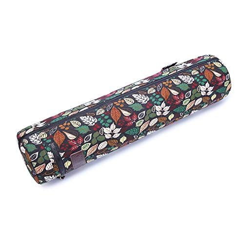 Fremous Yoga Mat Bag,Full-Zip Exercise Yoga Mat Carry Bag for Women and Men - Double Storage Pocket,Easy Access Zipper, Adjustable Shoulder Strap and Handle,Fits Most Mats (Leaves) - Thumbnail 5