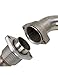 BLACKHORSE-RACING Polished 304 SS Power Stroke Turbo Diesel Exhaust Up Pipes for 7.3L Ford Powerstroke 1999 2000 2001 2002 2003 F-250 F-350 Super Duty