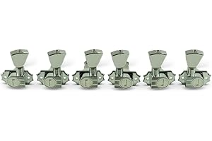 Kluson 3 Per Side Revolution Series G-Mount Tuning Machines Chrome With Plastic Keystone Button
