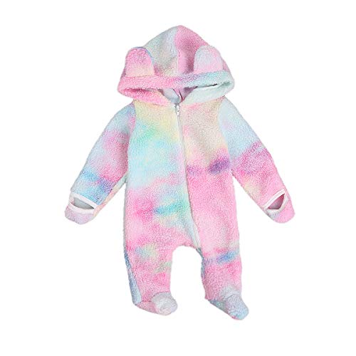Newborn Deer Warmer Snowsuit Cotton Fleece Hooded Romper Jumpsuit