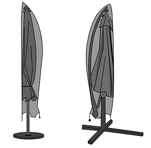 Garden Umbrella Cover UCARE Waterproof Parasol Cover Patio Banana Umbrella Cover with Zipper for 9ft-13ft Cantilever Outdoor Market Umbrellas Cover Black (110.2*11.8*31.8*17.7in)