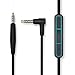 Aleicx Bose QuietComfort QC25 SoundTrue Headphones Replacement Audio Cable Cord for Bose QC25 Quiet Comfort Headphone with Mic Volume Control for iOS Android System (Black with Mic)