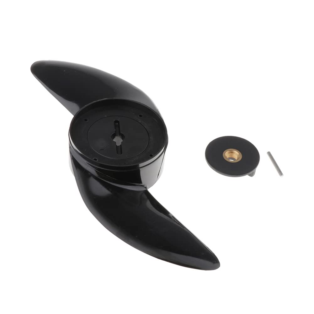 Marine Motor Prler, Asudaro 2-Blade Marine Prler Blade Motor Boat Prler Marine Outboard Prler Outboard Motor Parts Marine Wing Prler, Compatible with ET34L, Black