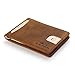 Men's Genuine Leather RFID Blocking Wallet With Money Clip For Men Father Husband Boyfriend Slim Bifold Profile (BROWN)