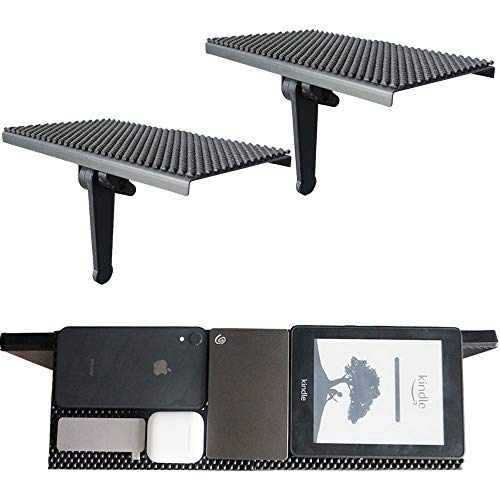 YOKEPO TV Top Shelf Mounting Bracket 2 Pack 8 Inch Flat Panel Mount Adjustable Mount on Monitors to Hold Cable Boxes, Apple TV, Camera, Streaming Devices, Game Console and Home Decor, Black