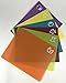 Set of 6 Color Coded Flexible Plastic Cutting Boards for Kitchen with Food Logos (12x15