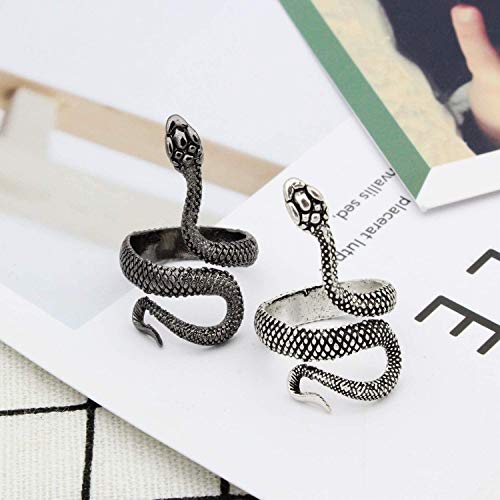 41yuonpU1LL 2PCS Anillo de Serpiente, Anillo de Serpiente de Moda para Mujer,Anillo de Joyería Vintage En Forma De Abierto Ajustable… 2PCS Anillo de Serpiente, Anillo de Serpiente de Moda para Mujer,Anillo de Joyería Vintage En Forma De Abierto Ajustable… - Imagen 5