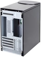 SilverStone SG04B-F Micro ATX Computer Case Black Aluminum SECC Structure Mid view 3