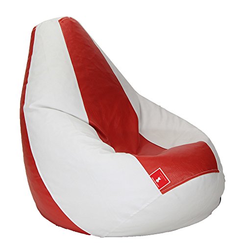 ComfyBean - Bean Bag Filled with Beans - Bean Bag - Size : Jumbo - Color : Red White