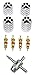 Cutequeen Paw Print - Tire Rim Valve Stem Caps - Aluminum