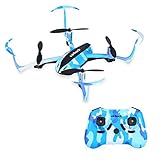 Virhuck T915 RC Drone 2.4 GHz 4 CH 6 AXIS GYRO System LED Lights Headless/Inverted Flight/One Key Return Mode Quadcopter Camouflage Blue